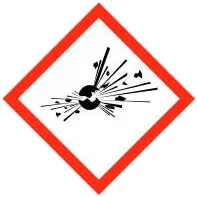 Pittogramma CLP GHS01, bomba che esplode