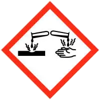 Pittogramma CLP GHS05, corrosione